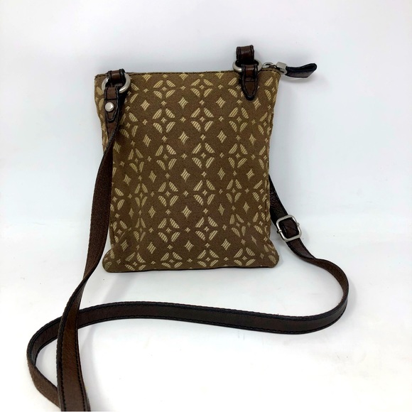 Vintage Fossil Leather and Canvas Crossbody Bag - Picture 3 of 7